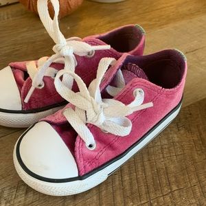 Purple velvet converse! Toddler size 7.